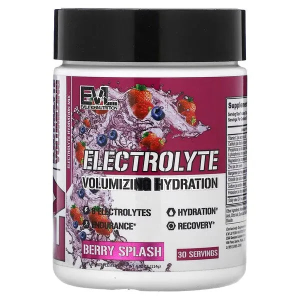 Electrolyte Berry Splash - 114g - EVLution Nutrition - Sporto papildai