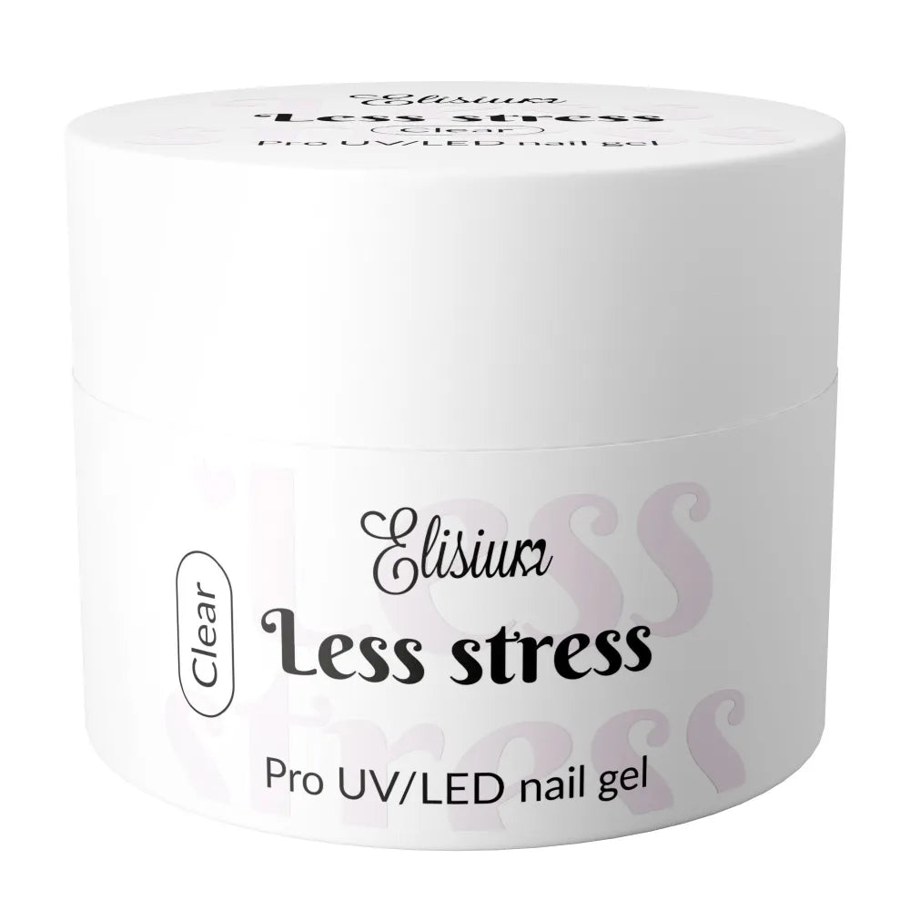 ELISIUM Less Stress Builder Nagų Statybos Gelis - Skaidrus 40ml - Kosmetika