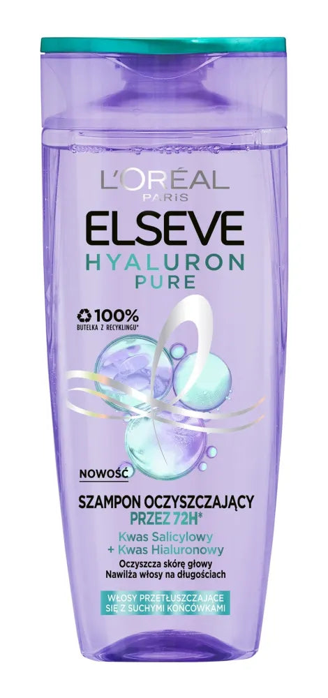 ELSEVE Hyaluron Pure valomasis šampūnas galvos odai 400ml - Kosmetika