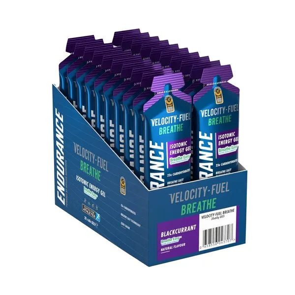 Endurance Breathe Isotonic Energy Gel Blackcurrant - 20 x 60g - Applied Nutrition - Sporto papildai