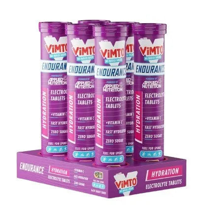 Endurance Hydration Electrolyte Effervescent Tablets Vimto - 6 x 20 tabs - Applied Nutrition - Sporto papildai