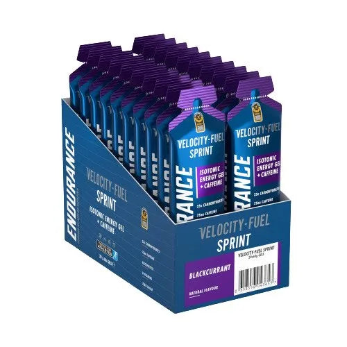 Endurance Sprint Isotonic Energy Gel + Caffeine Blackcurrant - 20 x 60g - Applied Nutrition - Sporto papildai
