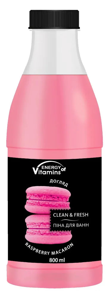 ENERGIJA VITAMINŲ Aviečių Makaronų Vonios Putos 800ml - Kosmetika