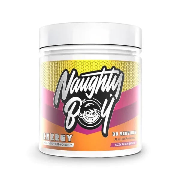 Energy Fizzy Peach Sweets - 390g - Naughty Boy - Sporto papildai