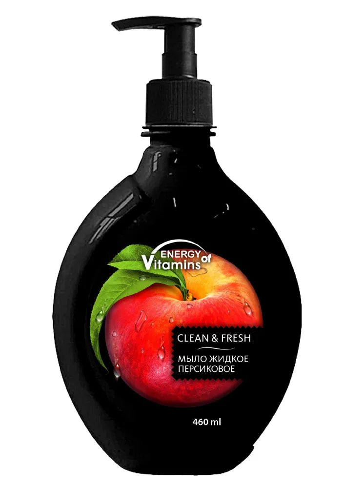 ENERGY OF VITAMINS Peach Fresh skystas muilas 460ml - pompa - Kosmetika