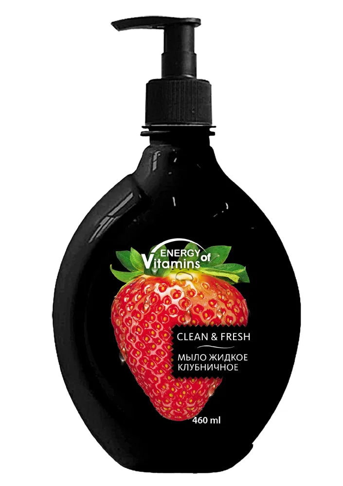ENERGY OF VITAMINS Strawberry Fresh skystas muilas 460ml - Kosmetika