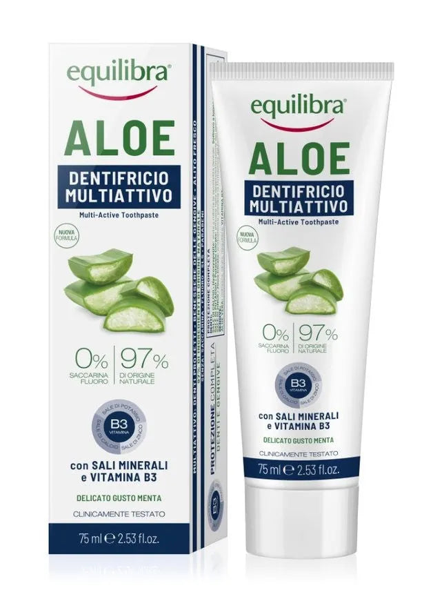 EQUILIBRA Aloe Multi-Active Dantų pasta 75ml - Kosmetika
