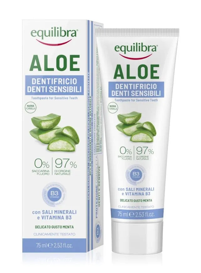 EQUILIBRA Aloe Pasta jautriems dantims ir dantenoms - 75ml - Kosmetika