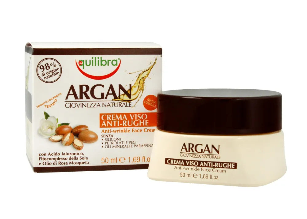Equilibra Argan Anti-Wrinkle Cream for Face - Brandžiai odai 50ml - Kosmetika