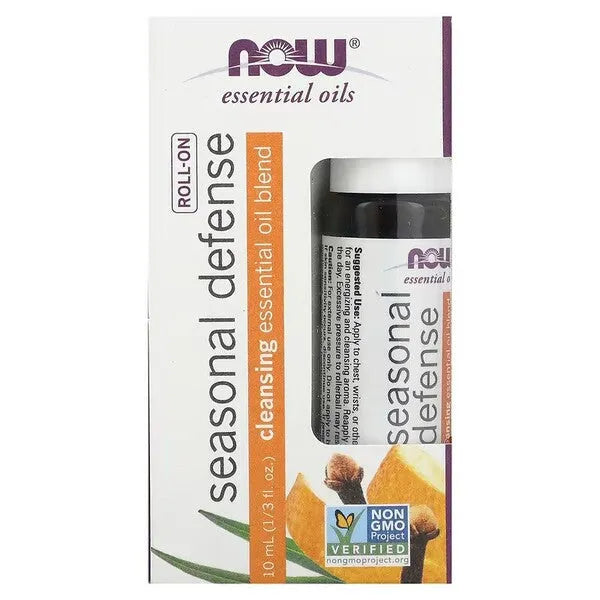 Essential Oil Roll-On Seasonal Defense - 10 ml - NOW Foods - Papildai