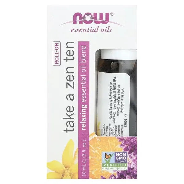 Essential Oil Roll-On Take a Zen Ten - 10 ml - NOW Foods - Papildai