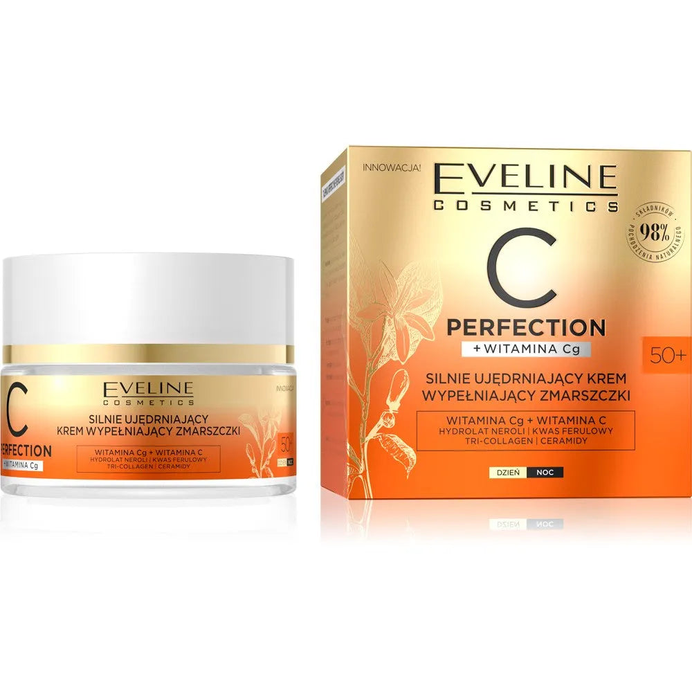 Eveline C Perfection Strong Firming Wrinkle Filling Cream 50+ dienai ir nakčiai 50ml - Kosmetika