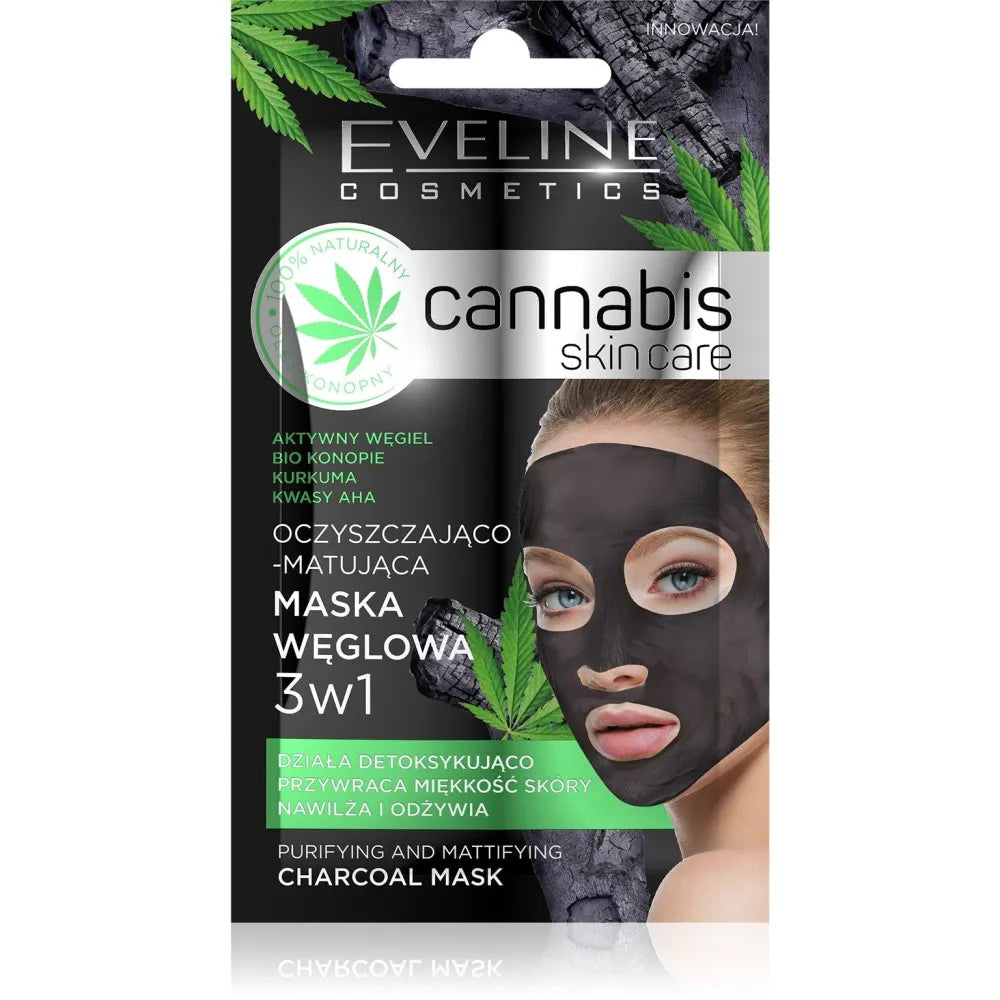 Eveline Cannabis Skin Care Anglies kaukė 3in1 7 ml - Kosmetika