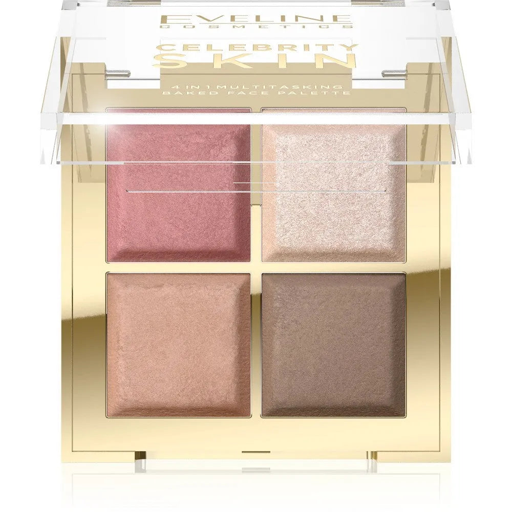 EVELINE Celebrity Skin Baked 4-in-1 daugiafunkcinė kontūravimo paletė 16 g - Kosmetika