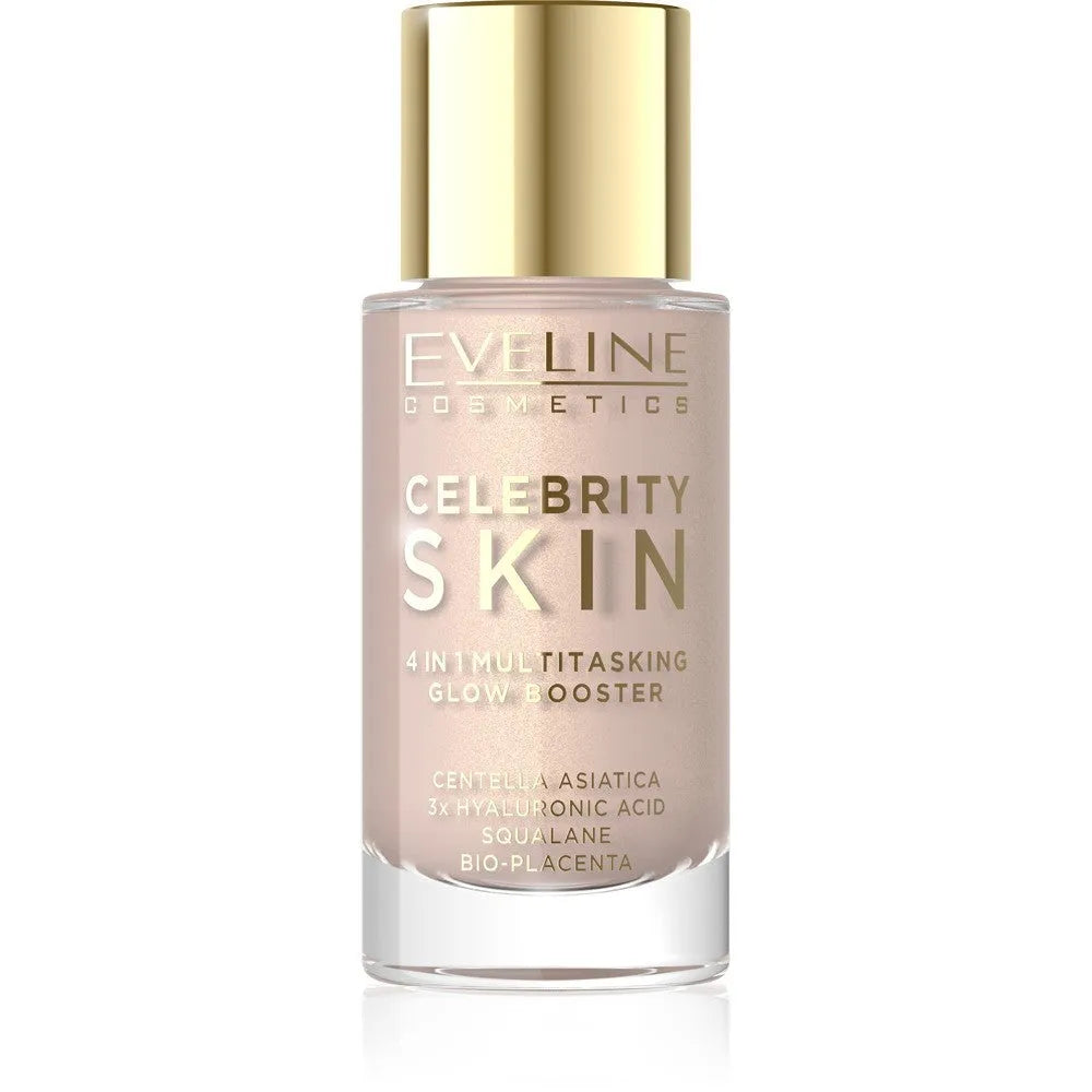 EVELINE Celebrity Skin Daugiafunkcinis makiažo pagrindas Glow Booster 01N Universal Light 30 ml - Kosmetika