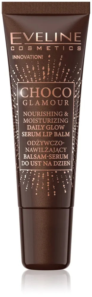 EVELINE Choco Glamour Maitinantis-drėkinantis lūpų balzamas-serumas dienai - Kosmetika