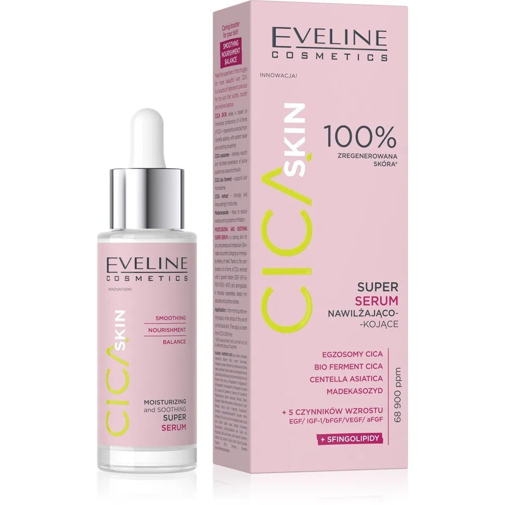 EVELINE CICA Skin Super Hydrating and Soothing Face Serum 30 ml - Kosmetika