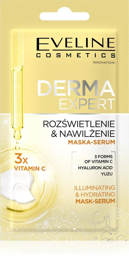 EVELINE Concentrated Formula VITAMIN C odos spalvos maskė 8 ml - Kosmetika