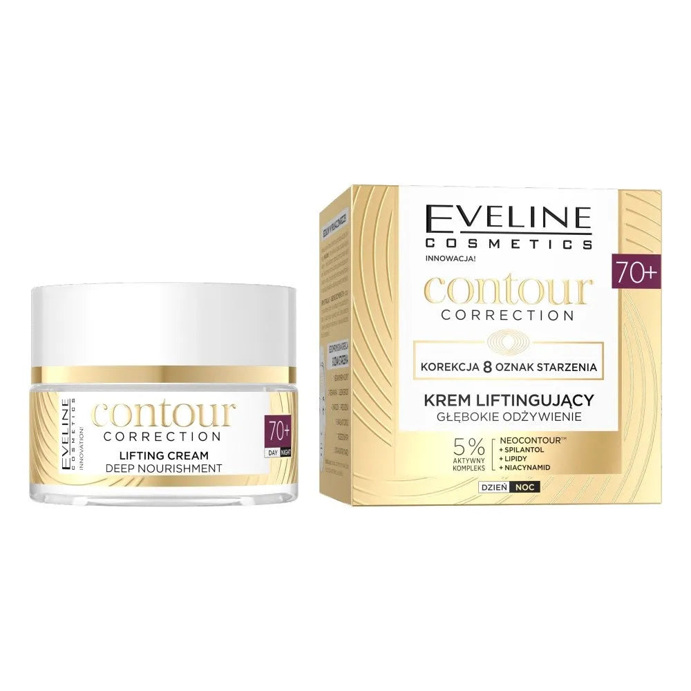 EVELINE Contour Correction 70+ Lifting Cream - Gili mityba dienai ir nakčiai 50ml - Kosmetika
