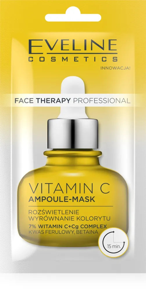 Eveline Face Therapy Profesionalus Vitamin C ampoule kaukė 8ml - Kosmetika