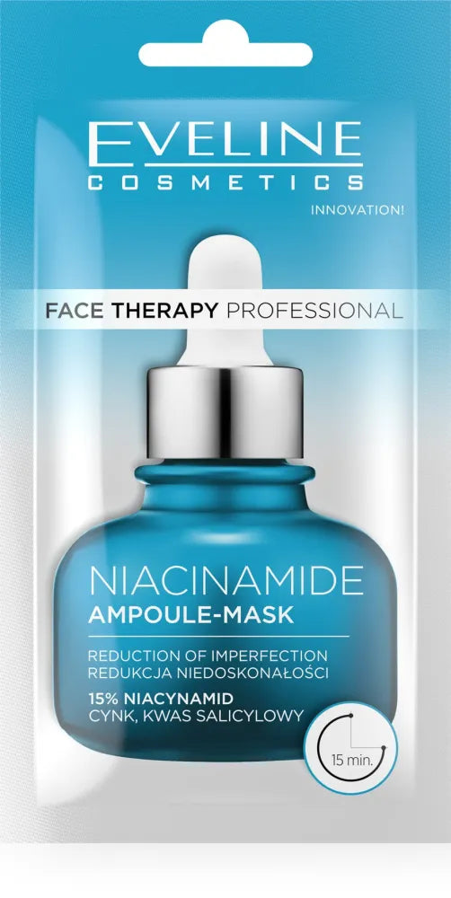 EVELINE Face Therapy Professional Ampoule kaukė mažinanti trūkumus su Niacinamide 8 ml - Kosmetika