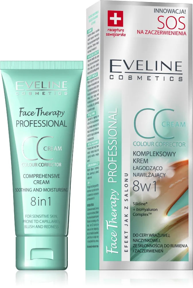 Eveline Face Therapy SOS CC Cream 8in1 for redness 30ml - Kosmetika