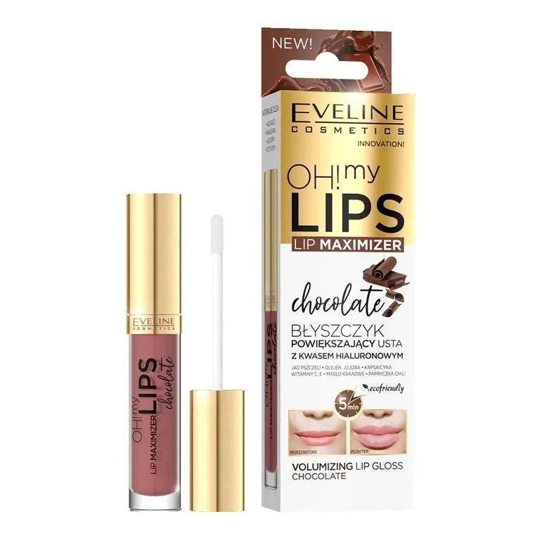 EVELINE KOL Lip Gloss O mano lūpų maksimizatorius Šokoladas - Kosmetika