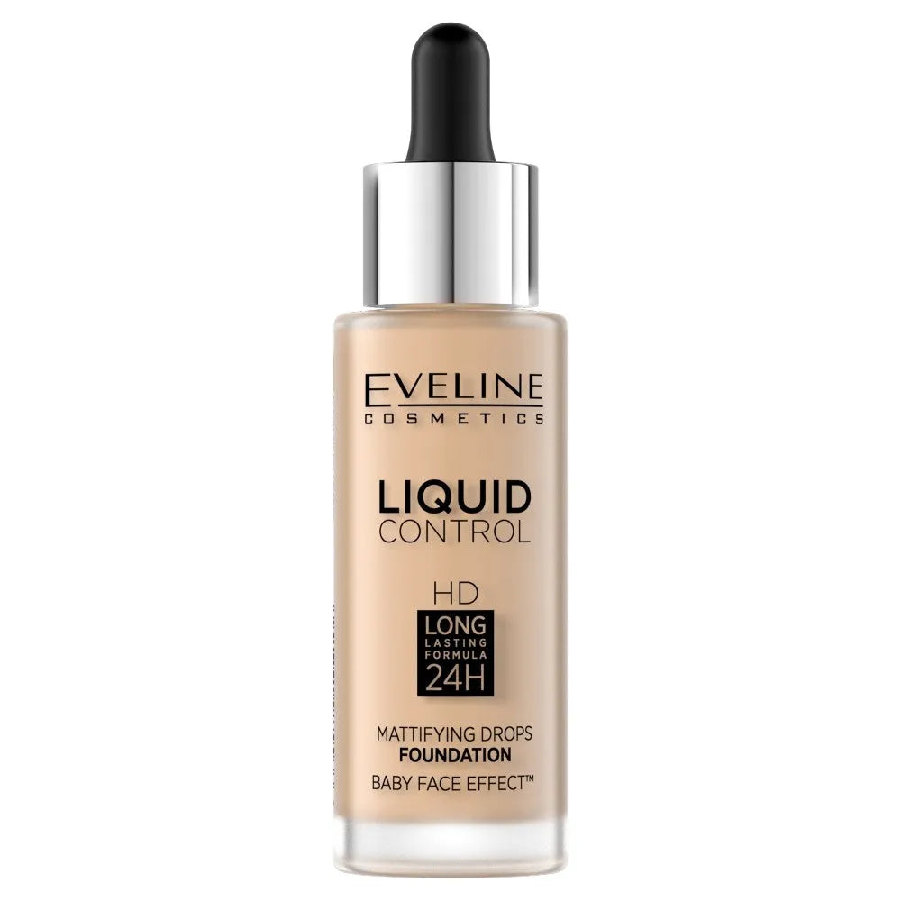 Eveline Liquid Control HD Foundation su pipete nr. 011 natūralus 32ml - Kosmetika