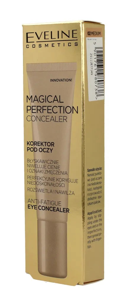 Eveline Magical Perfection Concealer Akių Korrektorius 02 Vidutinis 15ml - Kosmetika