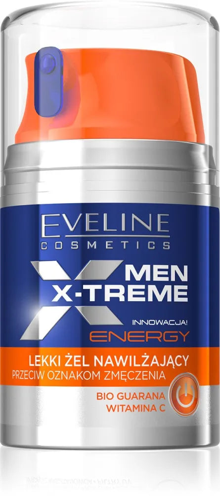 Eveline Men X-Treme Energy Light Moisturizing Gel prieš nuovargio požymius 50ml - Kosmetika