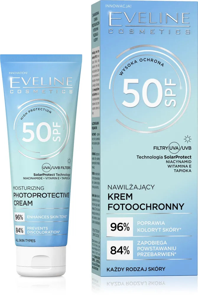 EVELINE Moisturizing Photo-Protective Face Cream SPF50 30ml - Kosmetika