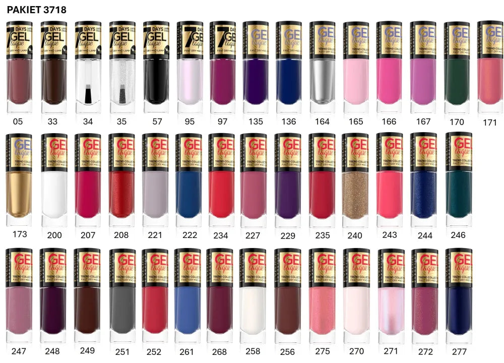EVELINE SET 3718 Lak.Gel LaQue mišinys.48 vnt.ekspozicija - Kosmetika
