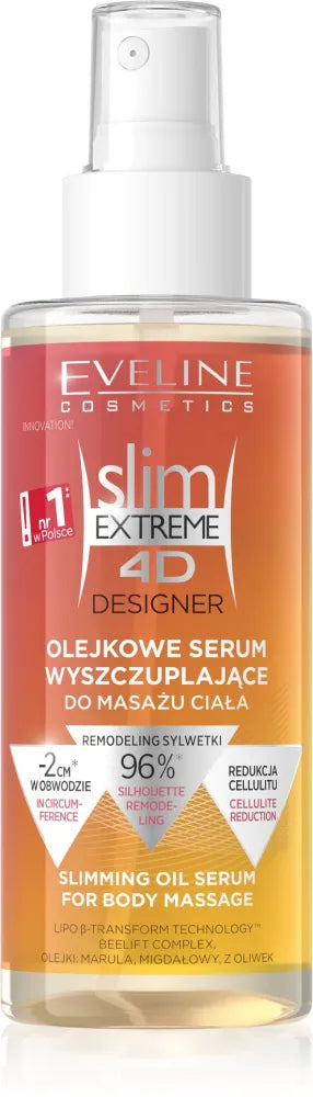 EVELINE Slim Extreme 4D Designer Oil Body Massage Slimming Serum 150 ml - Kosmetika