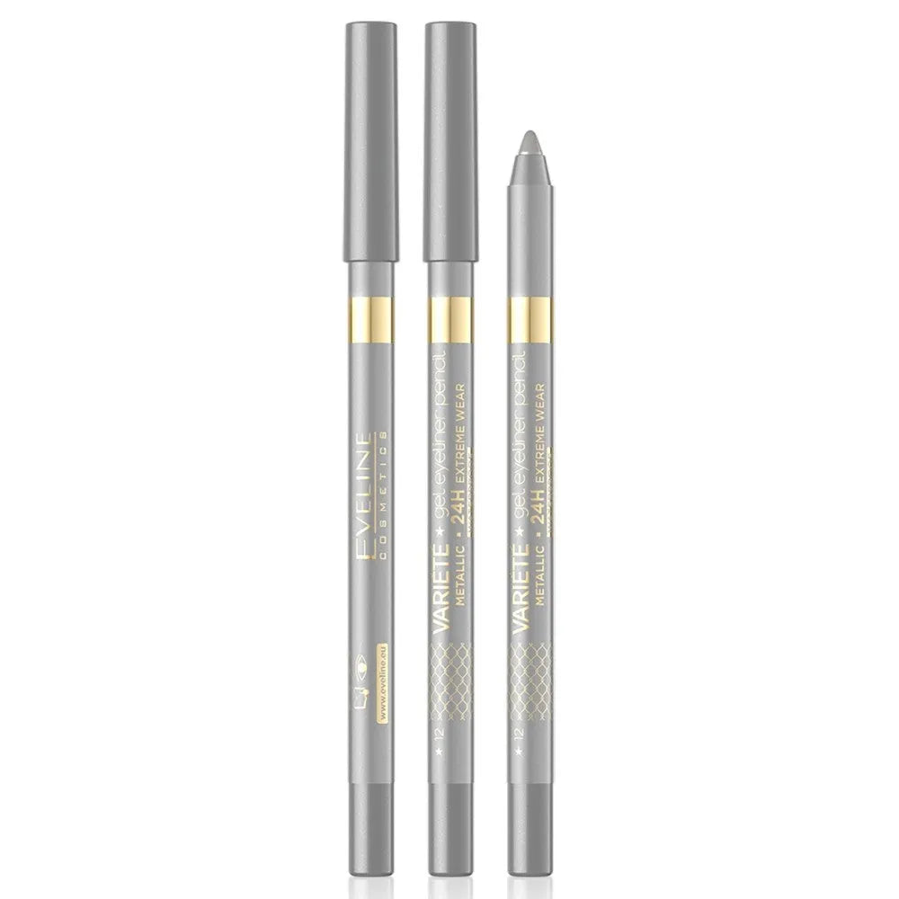 EVELINE Variety Gel Pencil for Eyes Nr. 12 - Sidabrinis - Kosmetika