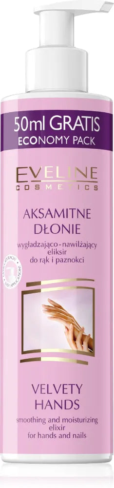 EVELINE Velvet rankų glotninimo ir drėkinimo eliksyras rankoms nagams 245 ml - Kosmetika
