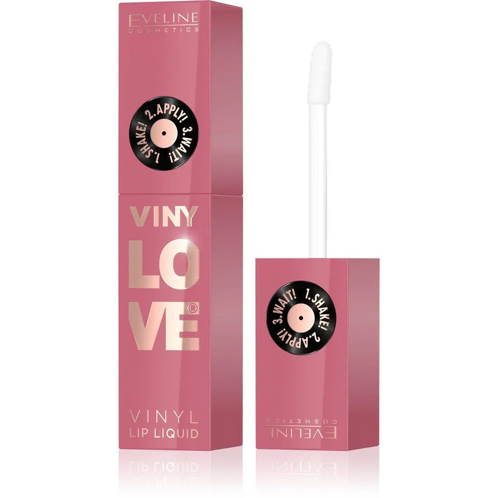 EVELINE Vinylove Ilgai išliekantys skysti lūpų dažai su vinilo efektu 05 Rosy 4 ml - Kosmetika