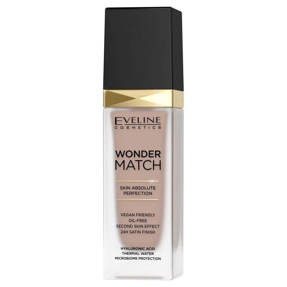 Eveline Wonder Match Foundation prisitaikantis prie odos nr. 45 Medus 30ml - Kosmetika
