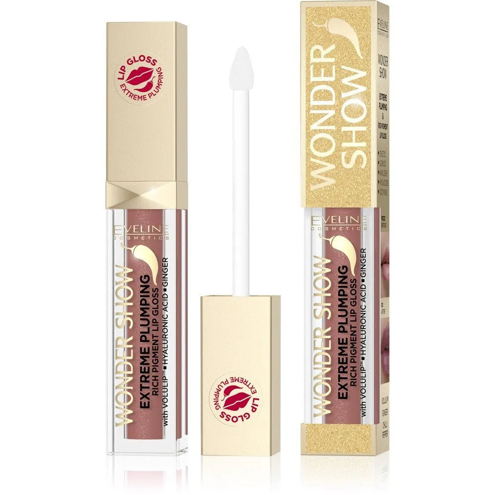 EVELINE Wonder Show Lip Gloss Putlinančios Lūpos Nr. 03 Anglų Rožė 6.8 ml - Kosmetika