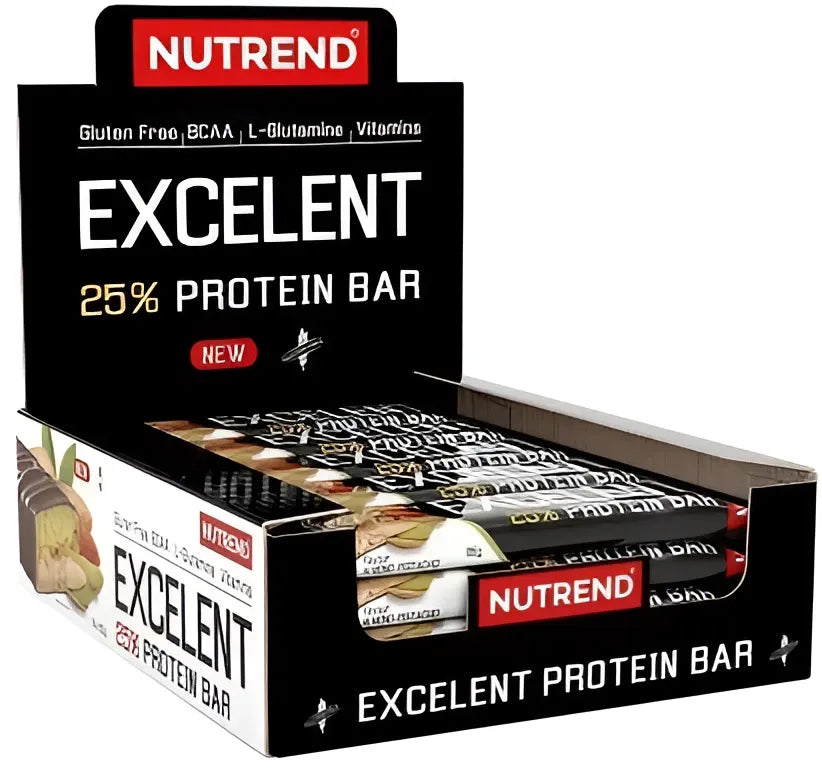 Excelent 25% Protein Bar Double Chocolate & Nougat with Cranberries - 18 x 85g - Nutrend - Maistas