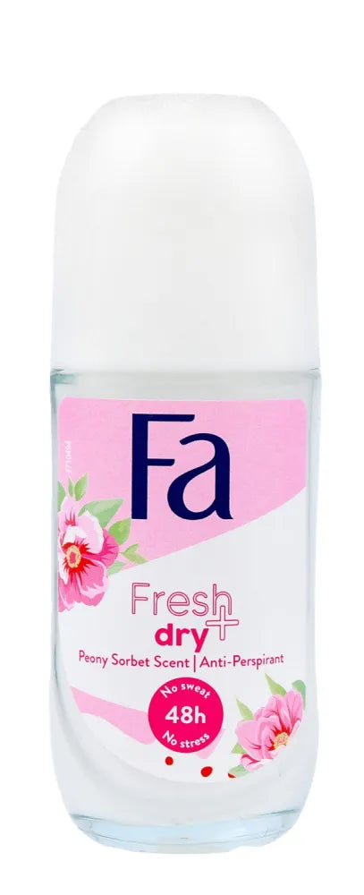 Fa Fresh & Dry 48H Roll-on Deodorantas Peonijų Sorbetas 50 ml - Kosmetika