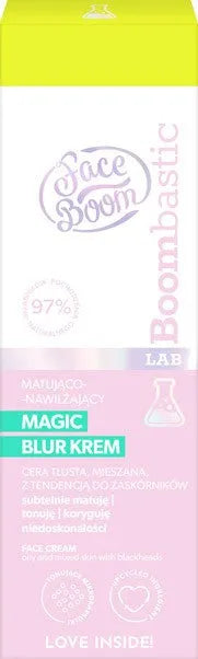 FACEBOOM Bombastic Lab Mattifying and Moisturizing Face Cream Magic Blur 50 ml. - Kosmetika