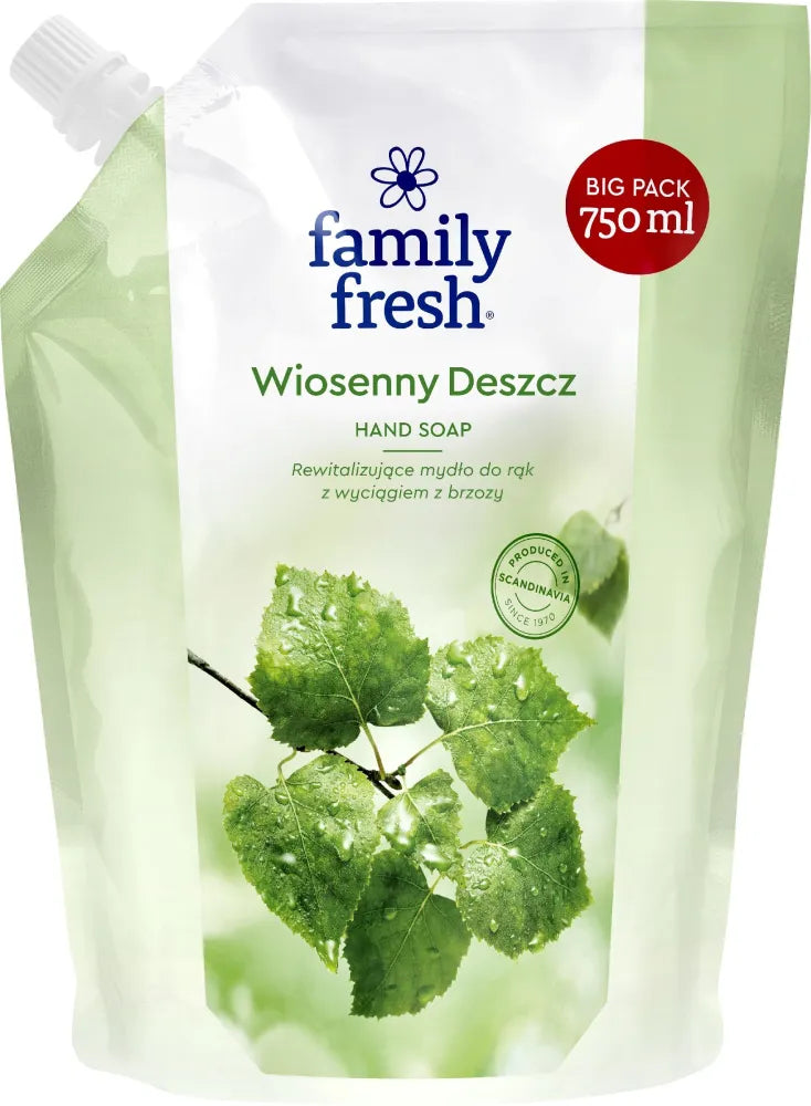 Family Fresh Revitalizuojantis Pavasario Lietaus Skystas Muilas 750ml - atsargos - Kosmetika