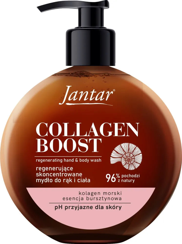 FARMONA Jantar Collagen Boost Regenerating Hand and Body Soap with Amber Essence Marine 400 ml - Higiena