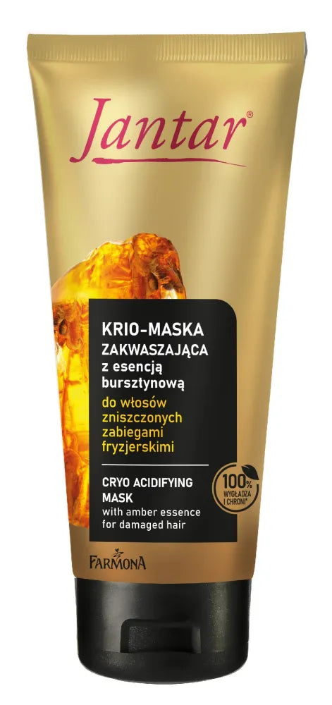 FARMONA Jantar Krio-Maska rūgštinantis su gintaro esencija - pažeistiems plaukams po plaukų procedūrų 200ml - Kosmetika