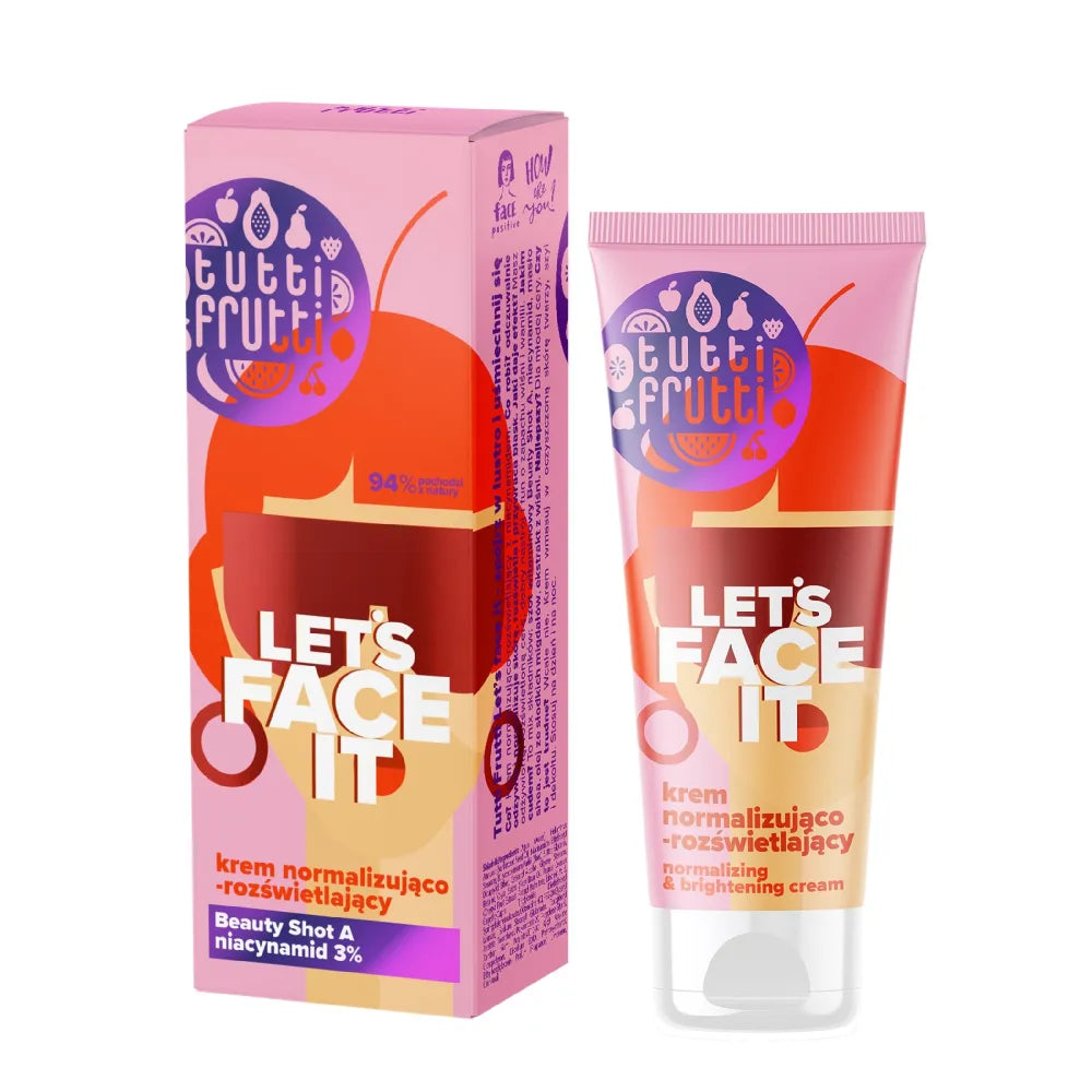 FARMONA Tutti Frutti Let’s Face It Normalizuojantis Apšviečiantis Veido Kremas 50ml - Kosmetika