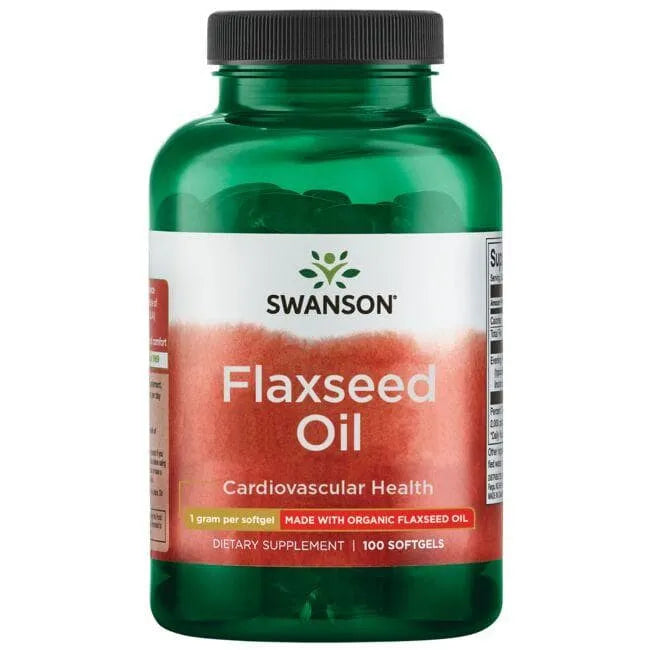 Flaxseed Oil - Linų sėmenų aliejus - N100 - Swanson - Papildai