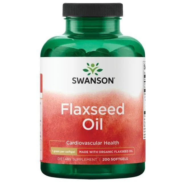 Flaxseed Oil - Linų sėmenų aliejus - N200 - Swanson - Papildai