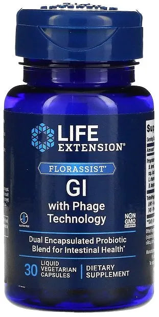 Florassist GI with Phage Technology - 30 liquid vcaps - Life Extension - Papildai