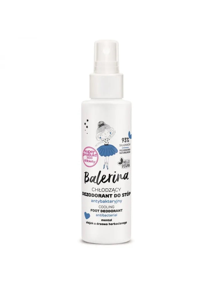 Floslek Balerina Aušinantis Pėdų Dezodorantas - antibakterinis 100ml - Kosmetika