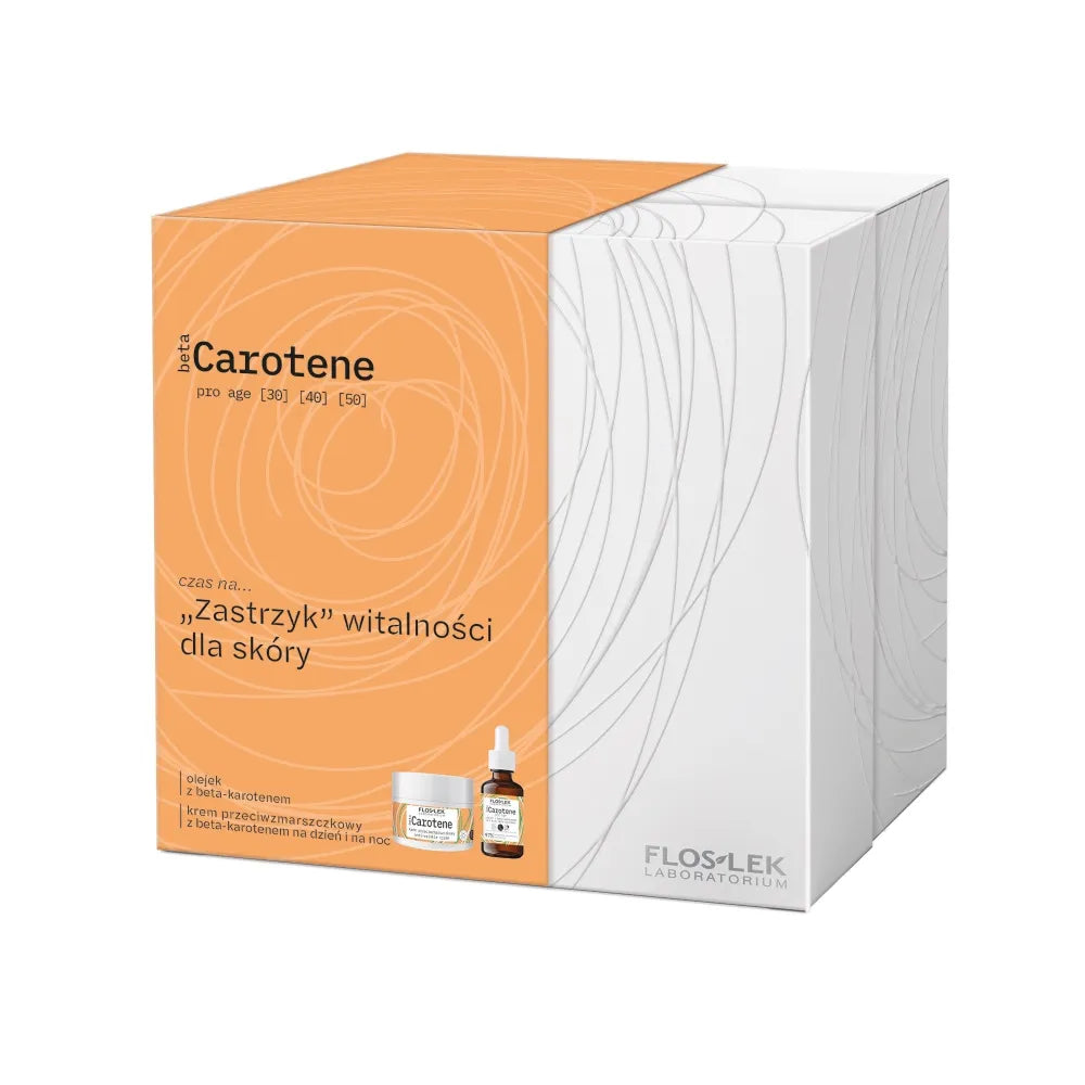 Floslek Beta Carotene dovanų rinkinys (aliejus 30ml + dieninis ir naktinis kremas 50ml) - Kosmetika